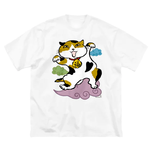 福ねこ来たる ビッグシルエットTシャツ