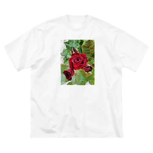 薔薇が咲いた～薔薇が咲いた～真っ赤な薔薇が～♩ ビッグシルエットTシャツ