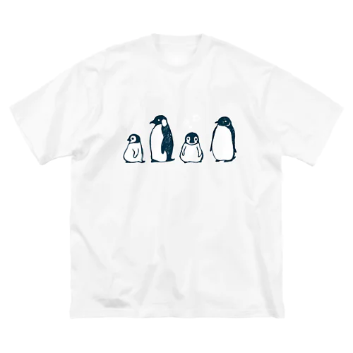 ぺんぎんのおやこ（線画） Big T-Shirt