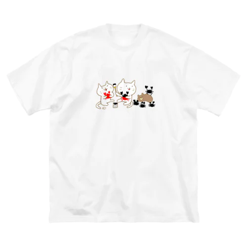 じろにゃんたちとちゃめし〜とカニ ビッグシルエットTシャツ