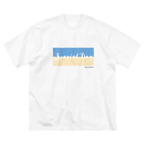 SpecialDay-Blue ビッグシルエットTシャツ