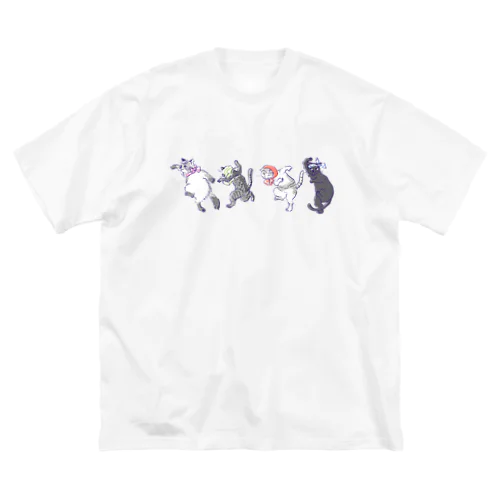 踊る猫 ビッグシルエットTシャツ