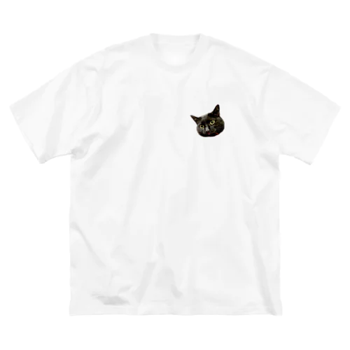 べろしまい忘れ黒猫 ビッグシルエットTシャツ