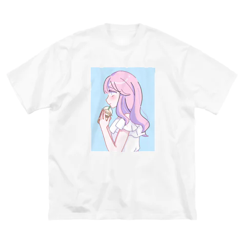 パステル（ブルー） ビッグシルエットTシャツ