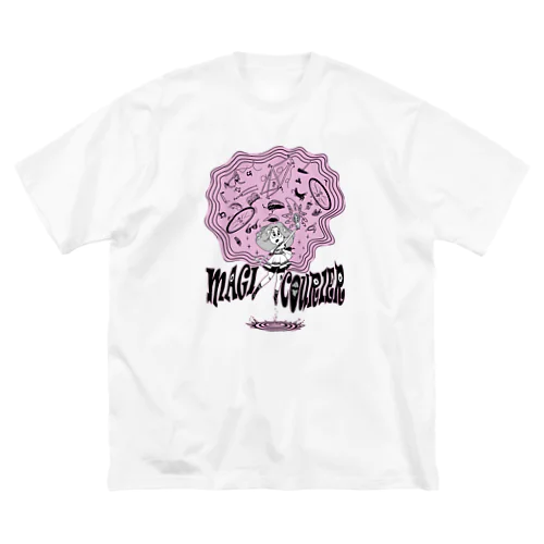 “MAGI COURIER” pink #1 ビッグシルエットTシャツ