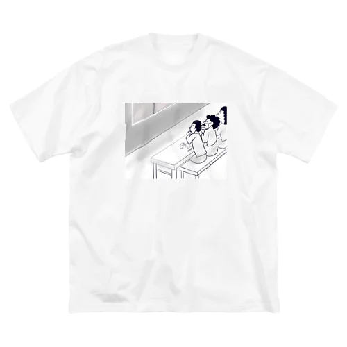 PTA活動（窓見て食事編） ビッグシルエットTシャツ