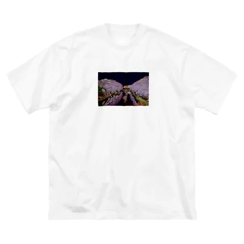 夜桜 ビッグシルエットTシャツ