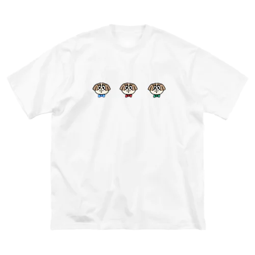 三つ子のシーズー ビッグシルエットTシャツ