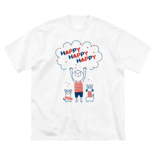 HAPPY HAPPY HAPPY！上を向いて笑おう！夏バージョン ビッグシルエットTシャツ