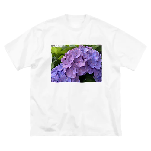 紫陽花・雨垂れ ビッグシルエットTシャツ