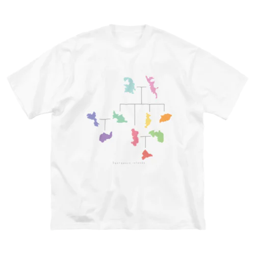 小笠原家系図グッズ〈カラフル〉 ビッグシルエットTシャツ