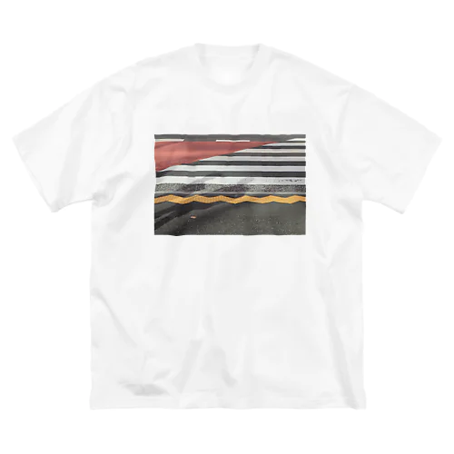 横断歩道のグラフィック ビッグシルエットTシャツ