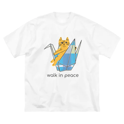 トラネコしまお、平和を願う ビッグシルエットTシャツ