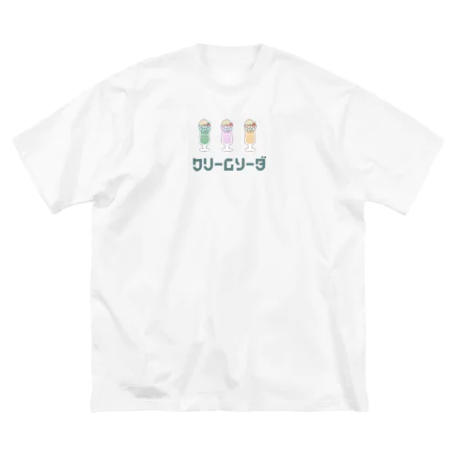 ３色展開なクリームソーダ ビッグシルエットTシャツ