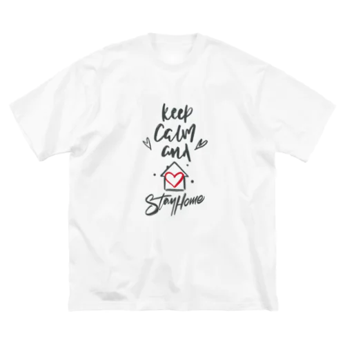 Keep Calm and Stay Home ビッグシルエットTシャツ