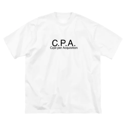 C.P.A Cost per Acquisition White ビッグシルエットTシャツ