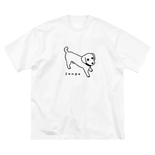 犬の散歩 ビッグシルエットTシャツ