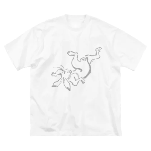 鳥獣人物戯画ウサギ ビッグシルエットTシャツ