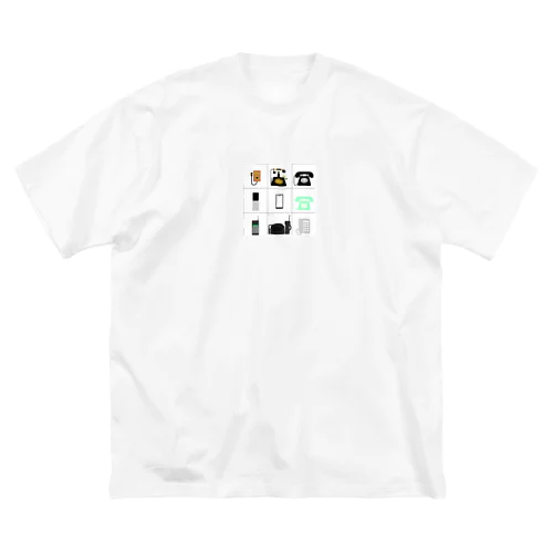 電話の歴史(枠あり) ビッグシルエットTシャツ