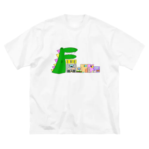 色付きFireくん ビッグシルエットTシャツ