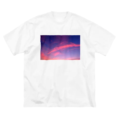 ビビット背景 ビッグシルエットTシャツ