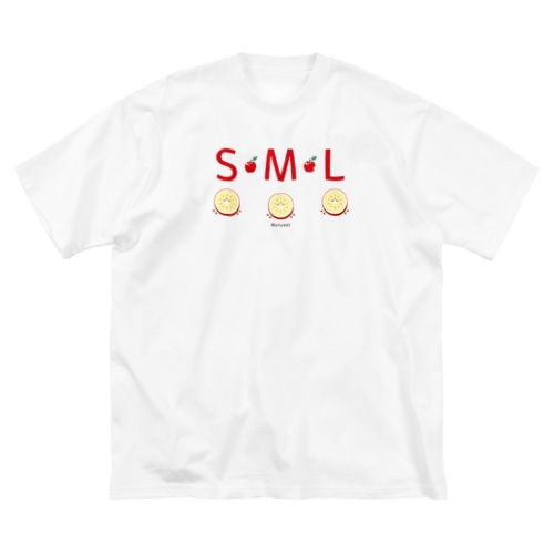 ML002 SMLTシャツのりんごすたぁ*輪切りのリンゴ Big T-Shirt
