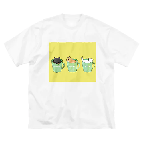 Shiba Coffee (yellow color) ビッグシルエットTシャツ