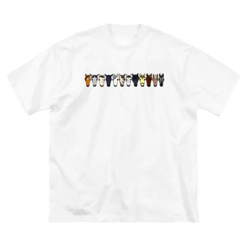 【うまかお】Favorite Horses_1 ビッグシルエットTシャツ