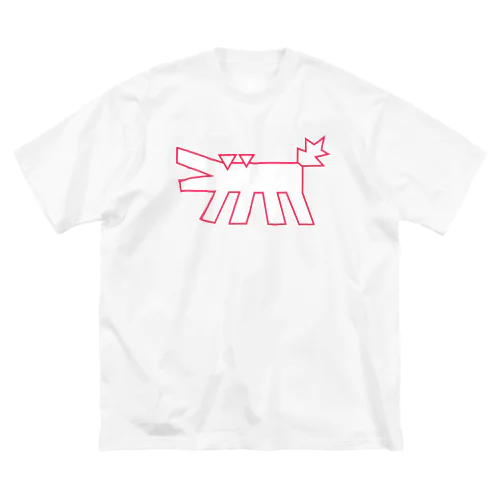 キースヘリング風 うちの犬 ビッグシルエットTシャツ