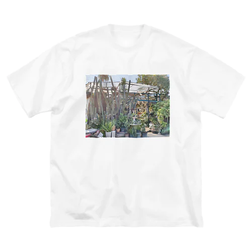 植物市場のサボテン ビッグシルエットTシャツ