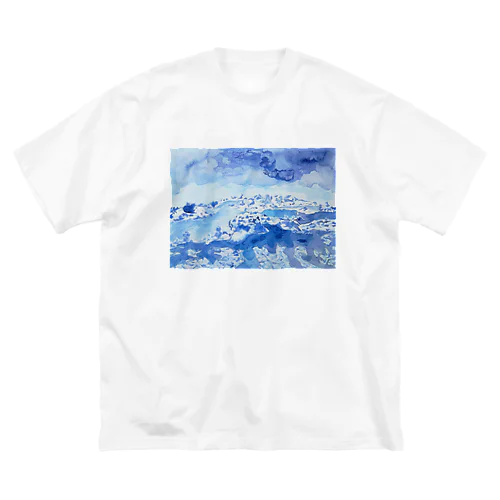 blue ビッグシルエットTシャツ