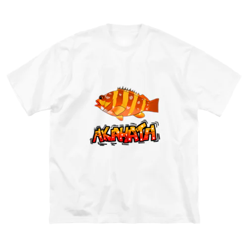 AKAHATA  魚ラフィティ ビッグシルエットTシャツ