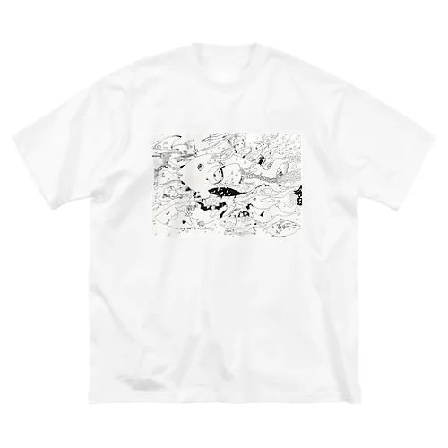 海 回遊 魚たち ビッグシルエットTシャツ