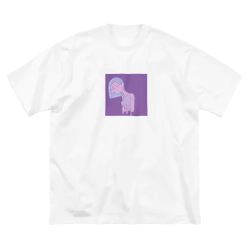 泣いてる女の子 ビッグシルエットTシャツ