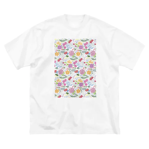 パステル花畑のパターン Big T-Shirt