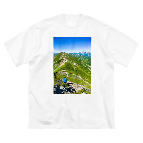 爺ヶ岳　稜線 ビッグシルエットTシャツ