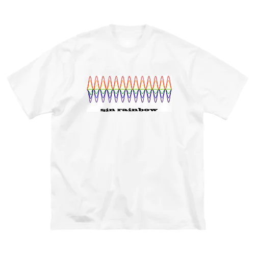 sin rainbow ビッグシルエットTシャツ