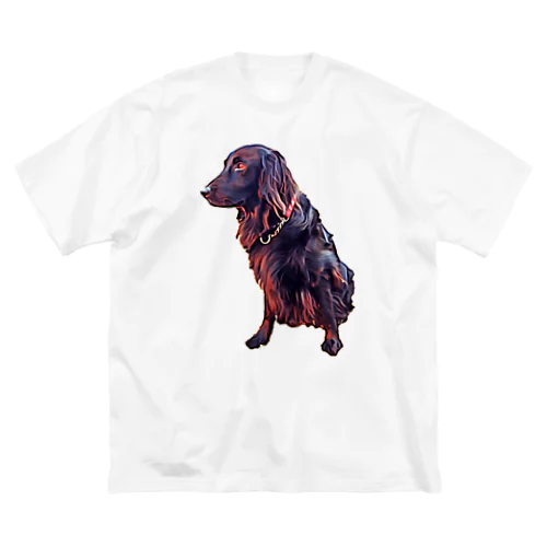 flatcoated retriever ビッグシルエットTシャツ