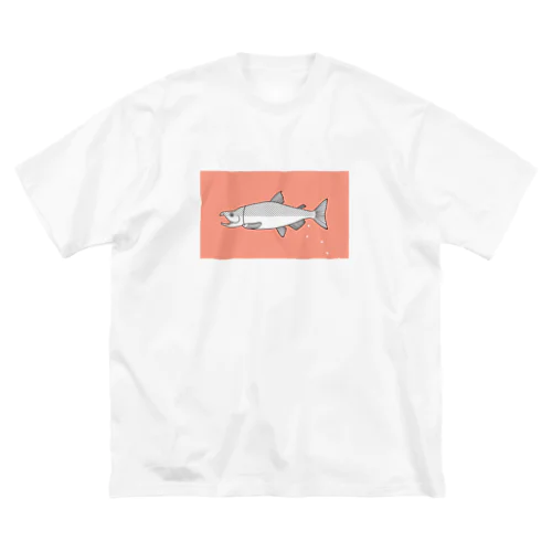 鮭の産卵 ビッグシルエットTシャツ