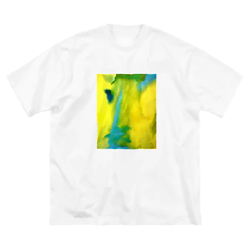 流体（イエロー） 루즈핏 티셔츠