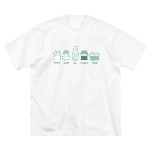 さしすせそネコ ビッグシルエットTシャツ