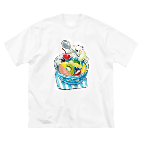 しろくまくんの夏ゼリー ビッグシルエットTシャツ