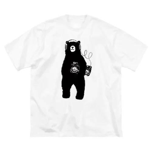 春のクマ　ブラック Big T-Shirt