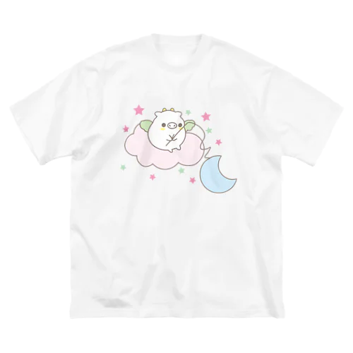 豚ドラゴン ビッグシルエットTシャツ