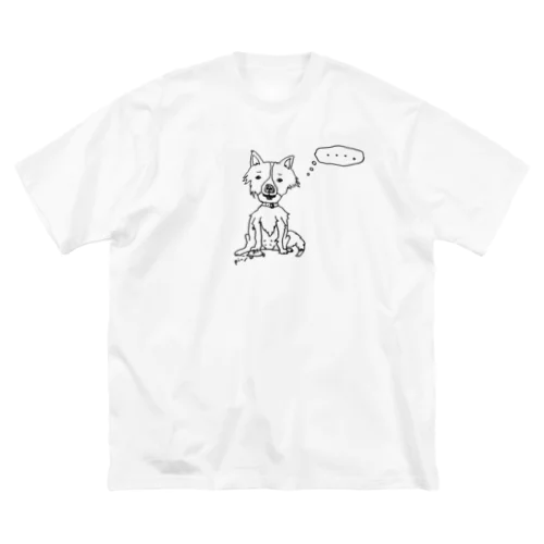 ボーダーコリーのゆる絵 ビッグシルエットTシャツ