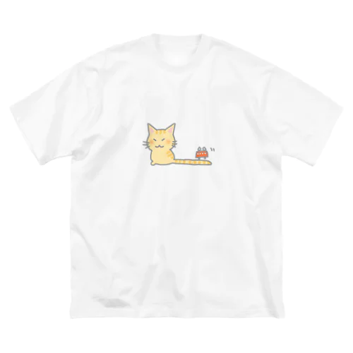 電車猫さん ビッグシルエットTシャツ