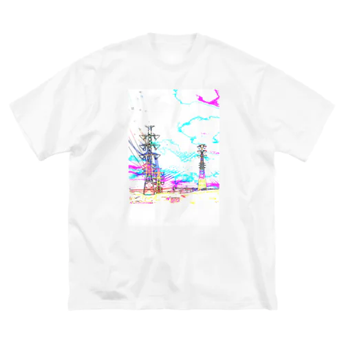 EB-TS001-W "Psychedelic White" ビッグシルエットTシャツ