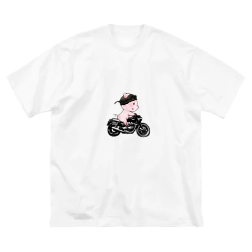 走る豚 ビッグシルエットTシャツ