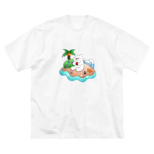 夏のシロクマ ビッグシルエットTシャツ