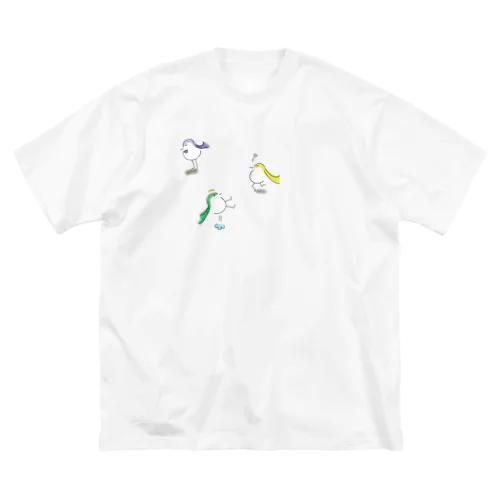 トコトコ3羽ドリ ビッグシルエットTシャツ